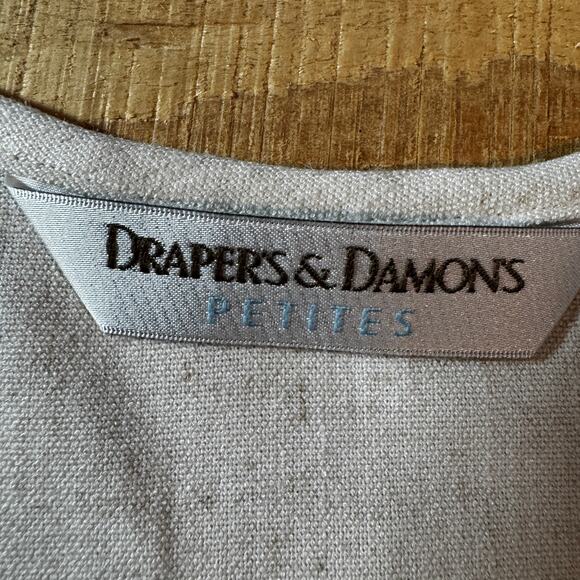 Drapers & Damons Women's Petite Medium Cream Pink Tan Gold Jacket w/Cream Tank - Picture 9 of 15